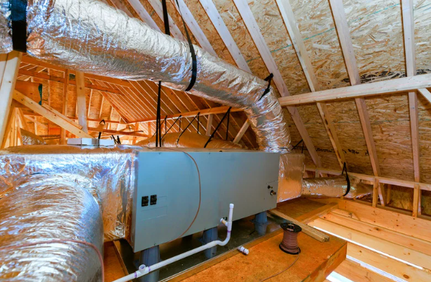 ttic insulation and HVAC ductwork demonstrating professional insulation installation benefits